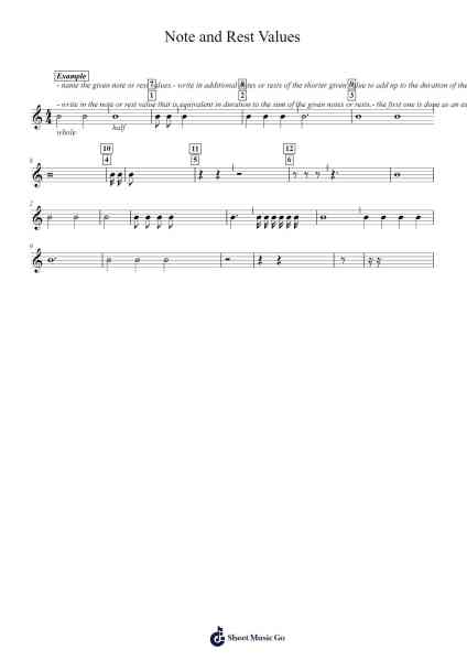Note and Rest Values Sheet Music by Marc Sabatella-Arr.Keatsshua Beareade