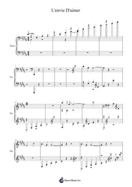 L'envie D'aimer Sheet Music by Pascal Obispo-Arr.Sanmott Leomick