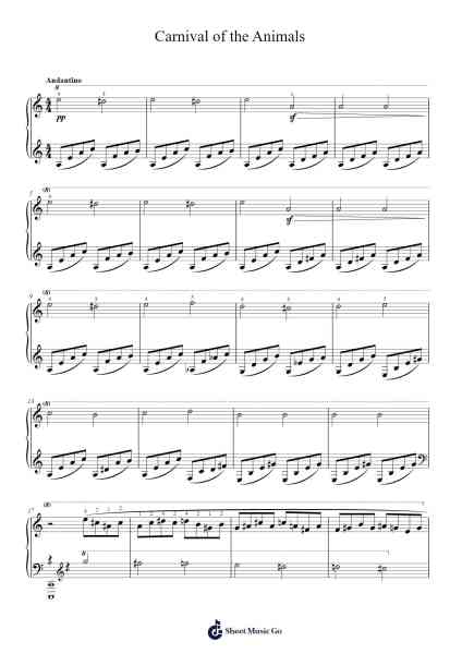 The Carnival of the Animals: Finale Sheet Music by Camille Saint-Saëns-Arr.Twainsel