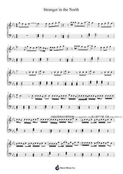 Stranger in the North Sheet Music by Namewee/小牛老師-Arr.Yorkkim