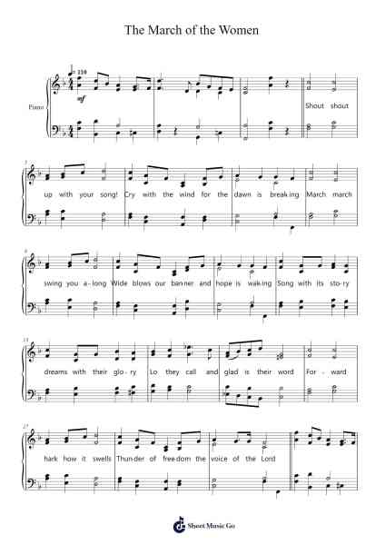 The March of the Women Sheet Music by Ethel Smyth-Arr.Alac Floleigh