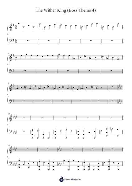 The Wither King (Boss Theme 4) Sheet Music by ShinkoNet-Arr.Wheatmia