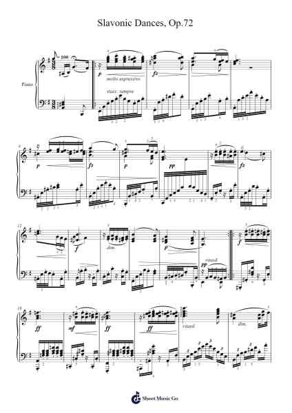 Slavonic Dances, Op. 72 Sheet Music by Antonín Dvořák-Arr.Vingai Parryl