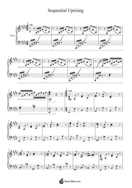 Sequential Uprising Sheet Music by Keykins Micklass-Arr.Fasil Murseph