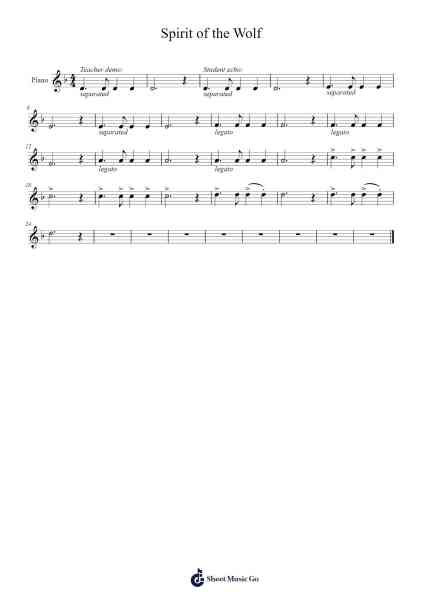 Spirit of the Wolf Sheet Music by fcolobong-Arr.Blythia