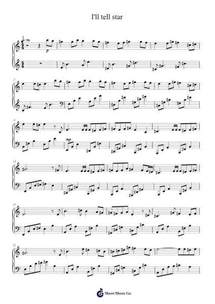 I'll tell star Sheet Music by Yoshida Rinne-Arr.Thadean Chilridge