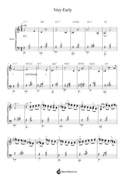Very Early Sheet Music by Bill Evans-Arr.Kathtta