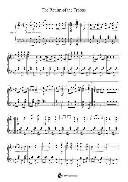 The Return of the Troops Sheet Music by Sadie Koninsky-Arr.Faithevice