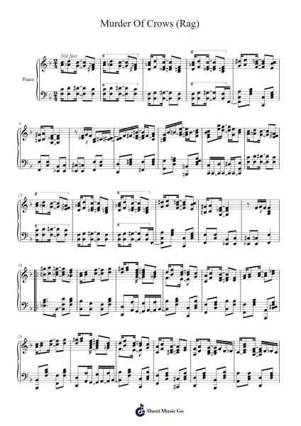 Murder Of Crows (Rag) Sheet Music by A. Karaconji-Arr.Thornle
