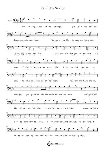 Jesus, My Savior Sheet Music by -Arr.Dwightharte Phijoyce