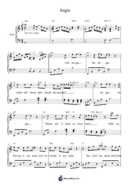 Angie Sheet Music by Camila Botti-Arr.Chamberg