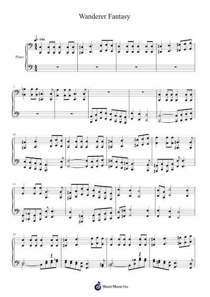 Wanderer Fantasy Sheet Music by Franz Schubert-Arr.Fagee