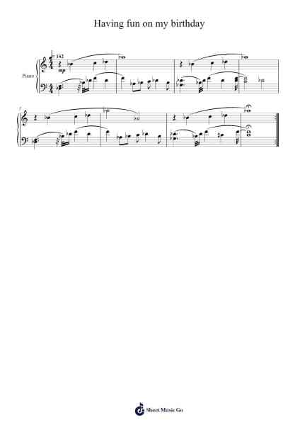 Having fun on my birthday Sheet Music by Will Wiesenfeld-Arr.Derion