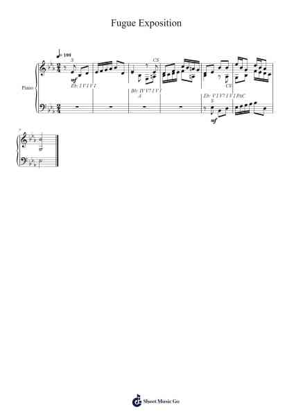 Fugue Exposition Sheet Music by Sam Lyall-Arr.Lupeg