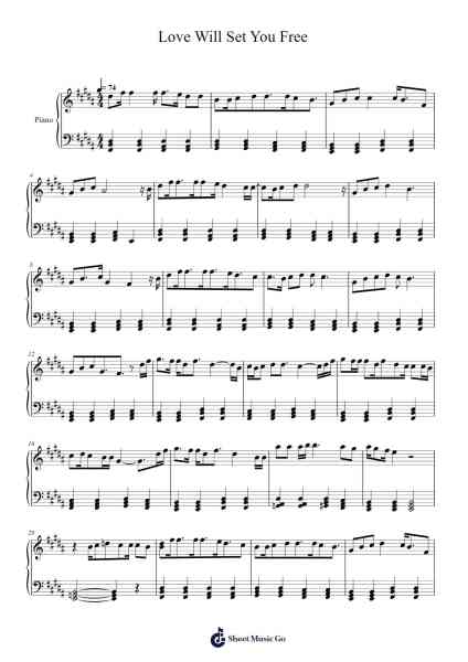 Love Will Set You Free Sheet Music by Kodaline-Arr.Joyli Glanions