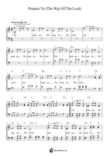 Prepare Ye (The Way Of The Lord) Sheet Music by Stephen Schwartz-Arr.Churmike