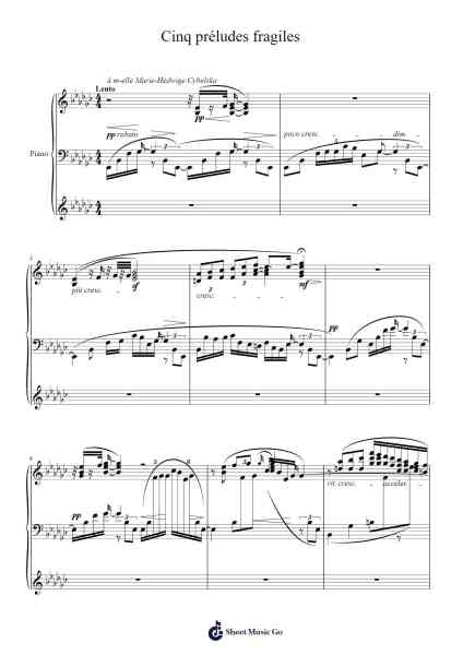 Cinq Préludes Fragiles, Op. 1: No. 2 Sheet Music by Arthur Lourié-Arr.Priron
