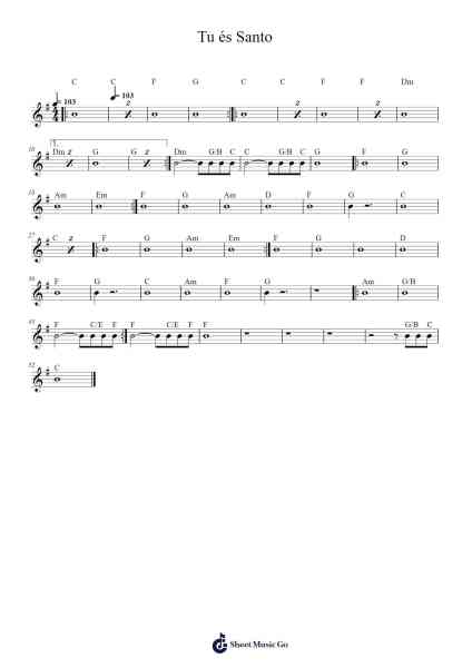 Tu és Santo Sheet Music by Ronaldo Bezerra-Arr.Kingrell