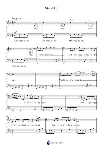 Stand Up Sheet Music by JOSHUAH CAMPBELL/CYNTHIA ECHEUMUNA-ERIVO-Arr.Boylerod