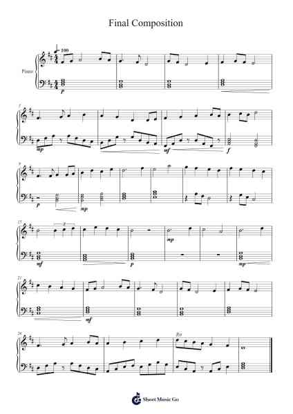 Final Composition Sheet Music by MR.FAV-Arr.Coleign Agdore