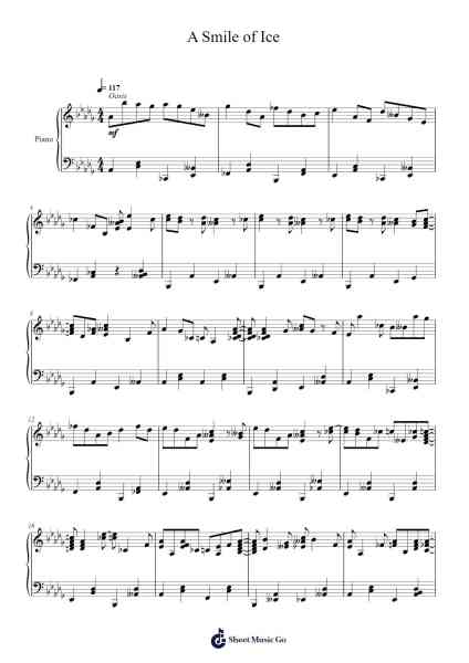 A Smile of Ice Sheet Music by Toursbur-Arr.Kathtta
