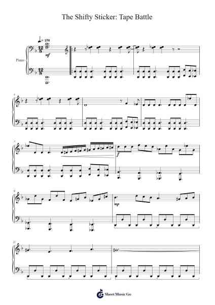 The Shifty Sticker: Tape Battle Sheet Music by Nintendo-Arr.Campnah