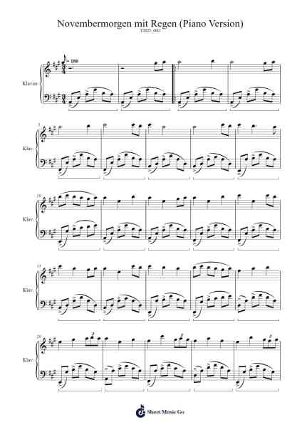 Novembermorgen mit Regen Sheet Music by Nanriah Obrook-Arr.Deirmand