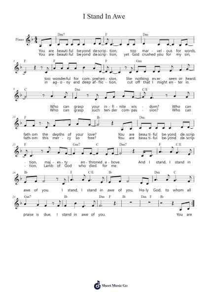 I Stand In Awe Sheet Music by Mark Altrogge-Arr.Rhotab