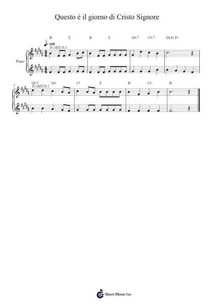 Questo è il giorno di Cristo Signore Sheet Music by F. Buttazzo-Arr.Gailma
