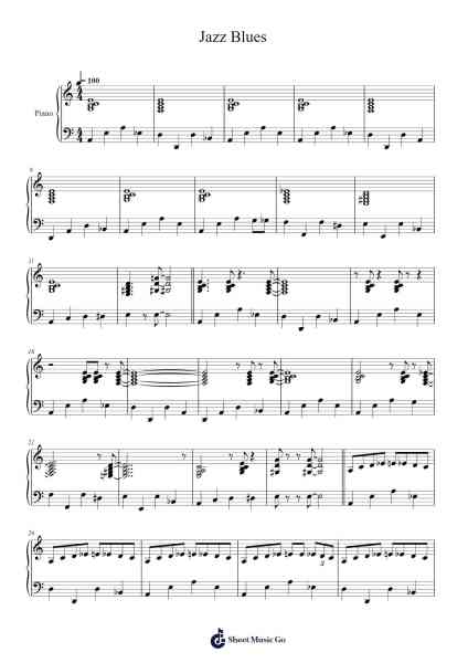 Jazz Blues Sheet Music by -Arr.Whitnas