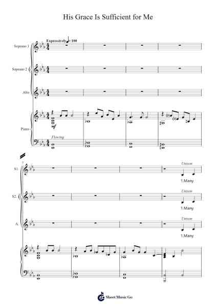 His Grace Is Sufficient for Me Ноты для фортепиано от Mosie Lister-Arr.Kawar Rusfrank