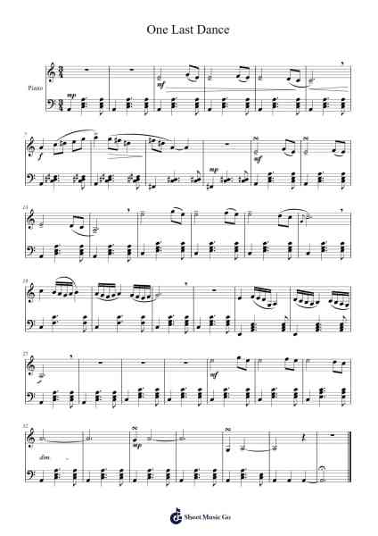 One Last Dance Sheet Music by Hickselroy-Arr.Jimdrea