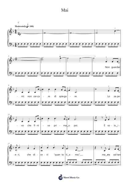 Mai Sheet Music by Bing Crosby/Josh Groban-Arr.Yecent