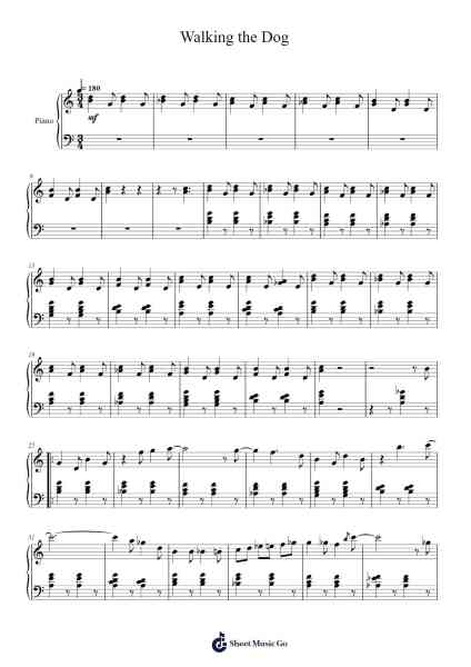 Walking the Dog Sheet Music by Hajime Wakai-Arr.Vanralph Aunald