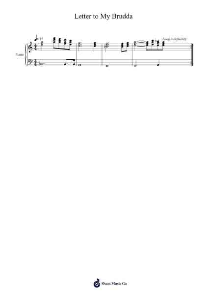 Letter to My Brudda Sheet Music by 21 Savage-Arr.Wordcox Maxjack