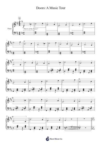 Doors: A Music Tour Sheet Music by LSPLASH-Arr.Larple