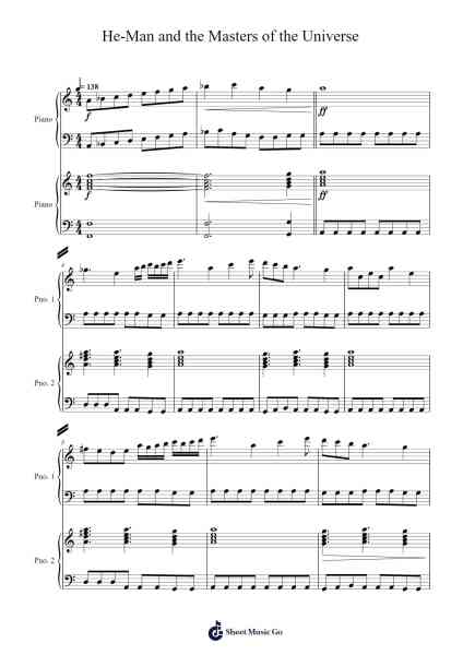 He-Man and the Masters of the Universe Sheet Music by Shuki Levy/Haim Saban/Erika Lane-Arr.Jeamesgou