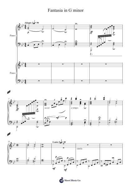 Fantasia in G minor Sheet Music by Kelvin Chan-Arr.Brobraith Zeyer
