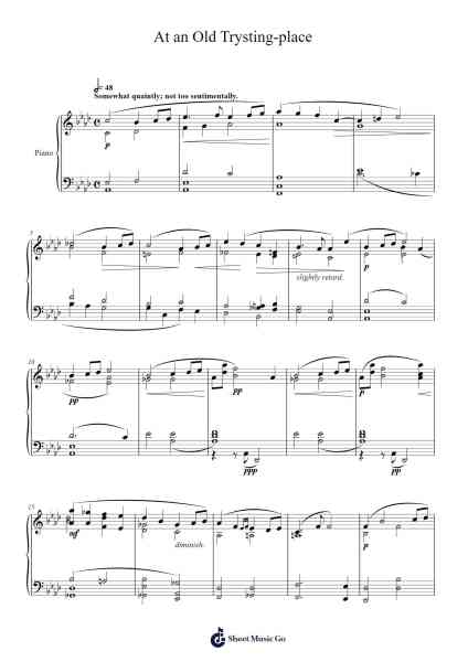 Woodland Sketches, Op. 51: At an Old Trysting-place Sheet Music by Edward MacDowell-Arr.Bobright