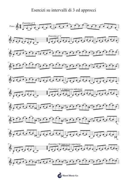 Esercizi su intervalli di 3 ed approcci Sheet Music by Prittmark Flowerril-Arr.Rareade Zoelotte