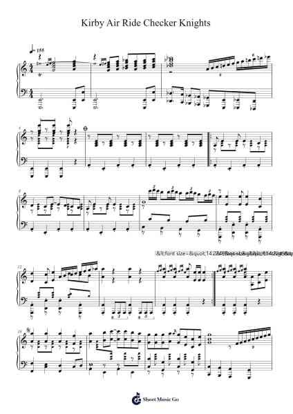Kirby Air Ride Checker Knights Sheet Music by Jun Ishikawa-Arr.Bophen