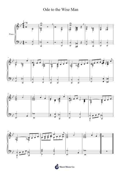 Ode to the Wise Man Sheet Music by Bertie Duffin-Arr.Duttcash Cornie