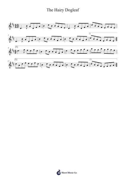 The Hairy Dogleaf Sheet Music by Frankie O'Connor-Arr.Wesquinn Bunmeg