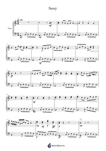 Sassy Sheet Music by Sidred Hubsan-Arr.Rusclair