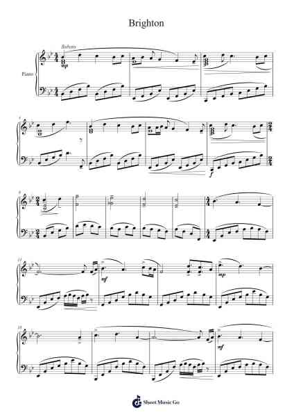 Brighton Sheet Music by Shandy Sulen-Arr.Werfith