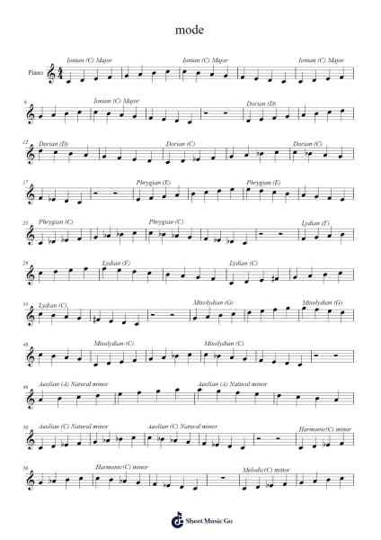 mode Sheet Music by -Arr.Tifstal Noelvogt