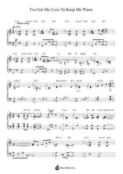 I've Got My Love To Keep Me Warm Sheet Music by Irving Berlin-Arr.Thomgreg Woolfgou