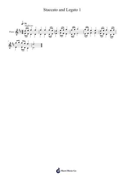 Staccato and Legato 1 Sheet Music by Béla Bartók-Arr.Jonessibyl Midsopp