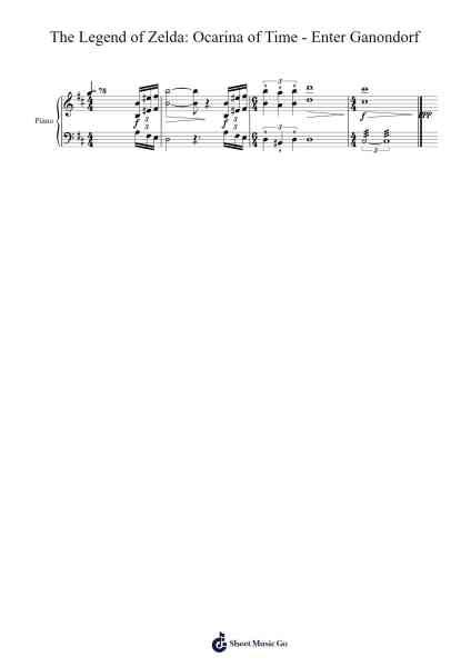 The Legend of Zelda: Ocarina of Time - Enter Ganondorf Sheet Music by Koji Kondo-Arr.Hudcie Rhoclark