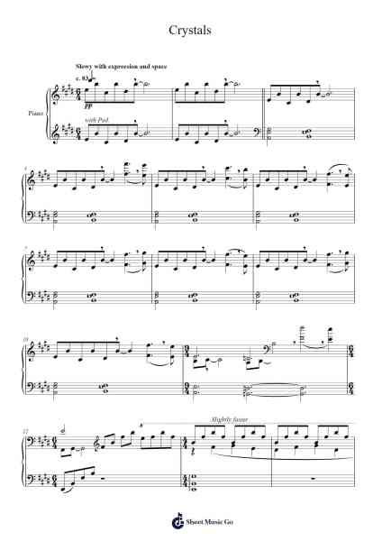 Crystals Sheet Music by R.Goldfinch-Arr.Handre Raekiel